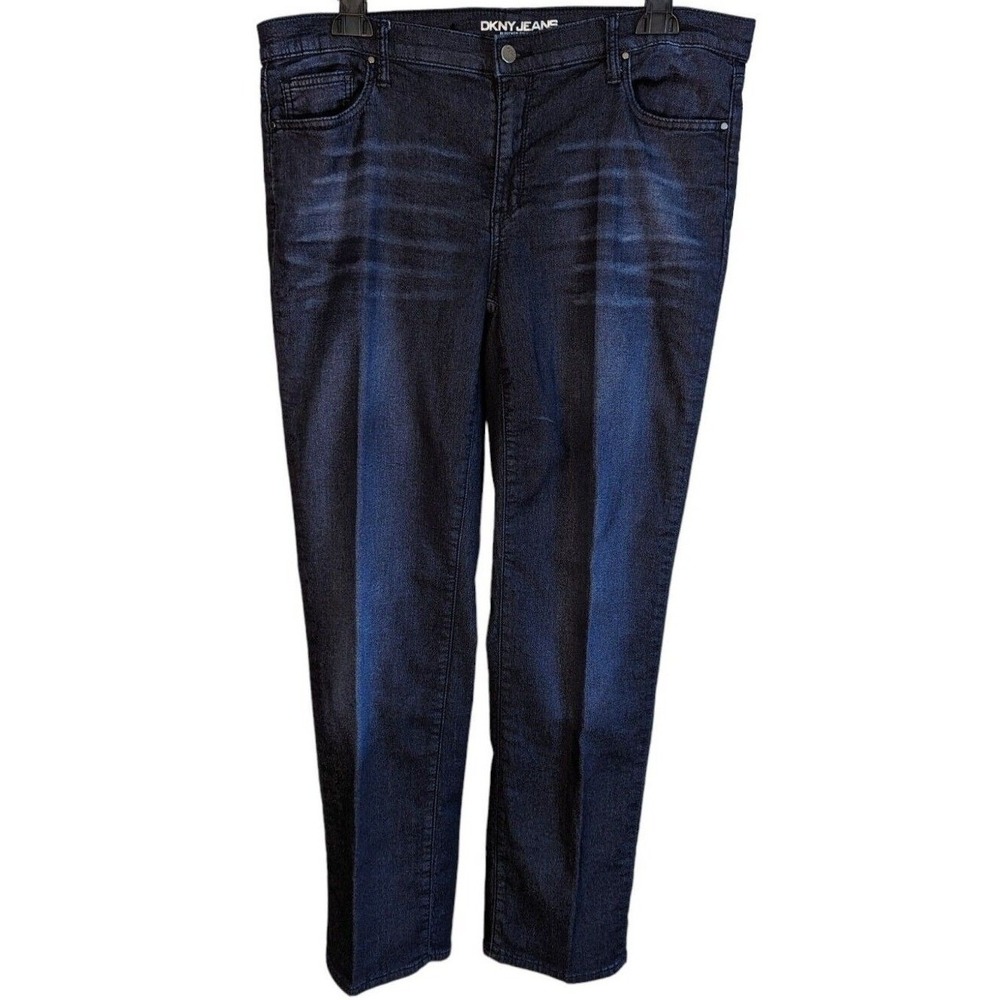 DKNY Jeans Bleecker Boyfriend Dark Wash Denim Women's‎ Size 14W